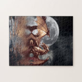 Dragon & Moon Fantasie Mythische Kunst Puzzel Legpuzzel (Horizontaal)