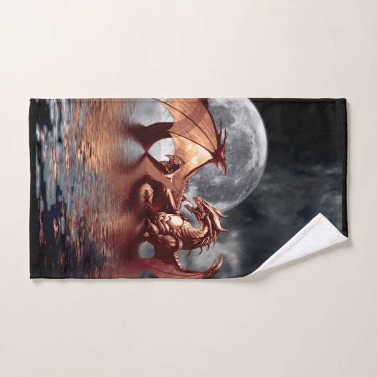 Dragon Moon Fantasy Art Handdoek (Handdoek)