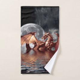 Dragon Moon Fantasy Art Handdoek