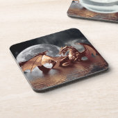 Dragon & Moon Fantasy Design Drankjes Onderzetter (Linkerzijde)