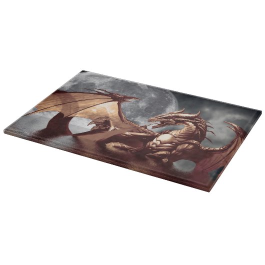 Dragon & Moon Fantasy Design Snijplank (Hoek)