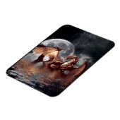 Dragon & Moon Fantasy kunstmagneet Magneet (Linkerzijde)