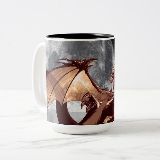 Dragon & Moon Fantasy Mok (Voorkant links)