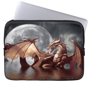 Dragon & Moon Fantasy Mythical-laptophoes Laptop Sleeve