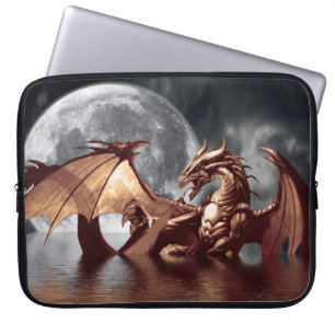 Dragon & Moon Fantasy Mythical-laptophoes Laptop Sleeve