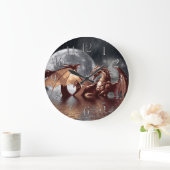 Dragon & Moon Fantasy Wall Clock Grote Klok (Huis)