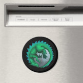 Dragon Moon Fridge Magnet (Insitu (Vaatwasser))
