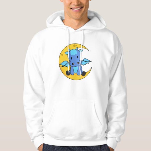 Dragon Moon Good Night Dragon Fantasy Hoodie (Voorkant)