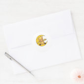 Dragon Moon Good Night Dragon Fantasy Ronde Sticker (Envelop)