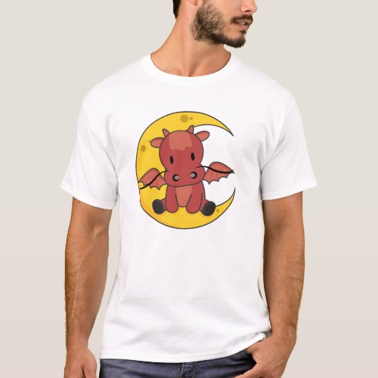 Dragon Moon Good Night Dragon Fantasy T-shirt (Voorkant)