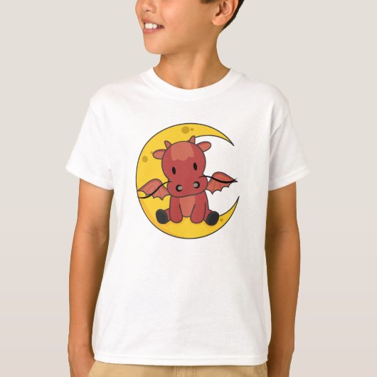Dragon Moon Good Night Dragon Fantasy T-shirt (Voorkant)