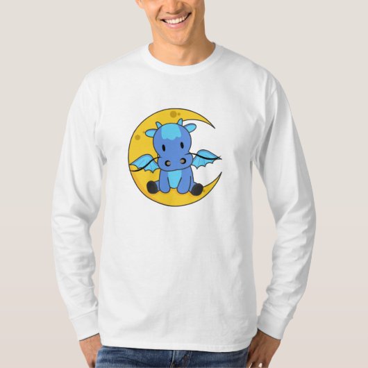 Dragon Moon Good Night Dragon Fantasy T-shirt (Voorkant)