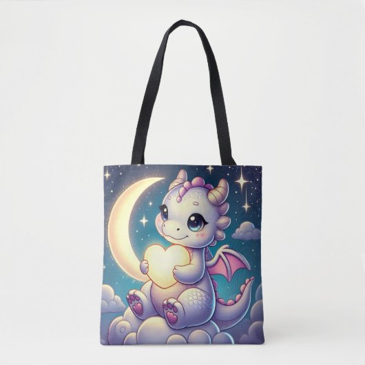 Dragon Moon Heart Tote Bag (Voorkant)