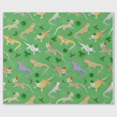 Dragon Morph Holiday Green Cadeaupapier (Vlak)