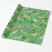 Dragon Morph Holiday Green Cadeaupapier (Uitgerold)