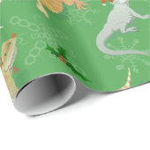 Dragon Morph Holiday Green Cadeaupapier (Rol Hoek)