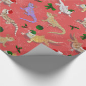 Dragon Morph Holiday Red Cadeaupapier (Hoek)