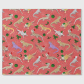 Dragon Morph Holiday Red Cadeaupapier (Vlak)