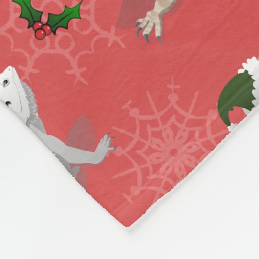 Dragon Morph Holiday Red Fleece Deken (Hoek)