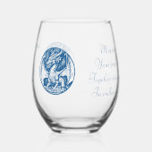 Dragon Motief & bewerkbare bruiloft Drinkware Set Wijnglas Zonder Voet (Links)