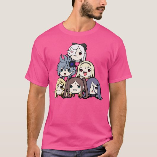 Dragon Murder Sword Sisters Kawaii Chibi Taiko Yok T-shirt (Voorkant)