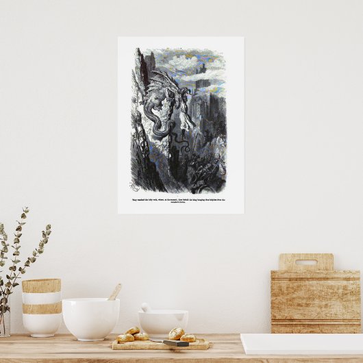 Dragon Myth Poster Gustave Dore (Keuken)