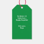 Dragon Nadolig Llawen Merry kerst Welsh Thleed Cadeaulabel (Achterkant)