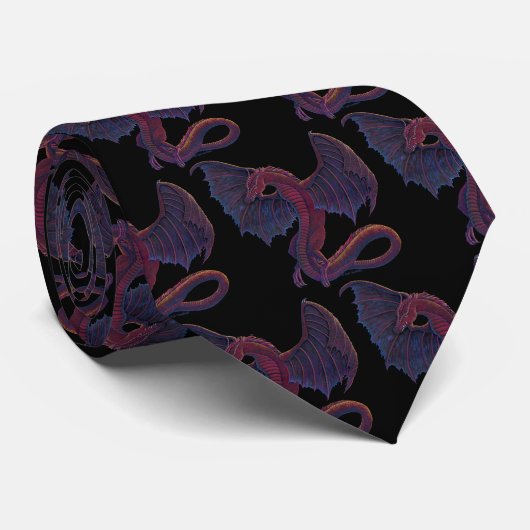Dragon Necktie Stropdas (Opgerold)