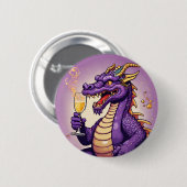 Dragon Nieuwjaar Chinees Maansterrenbeeld 2024 Ronde Button 5,7 Cm (Voorkant /achterkant)
