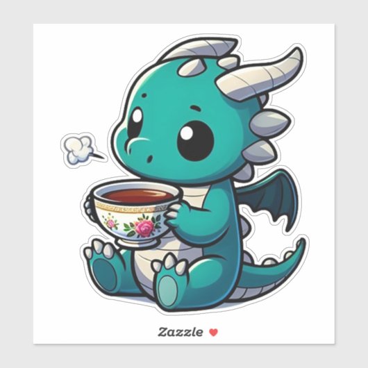 Dragon nippen thee sticker (Vel)