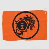 Dragon Novelty Golfer Initial Gift Golfhanddoek (Horizontaal)