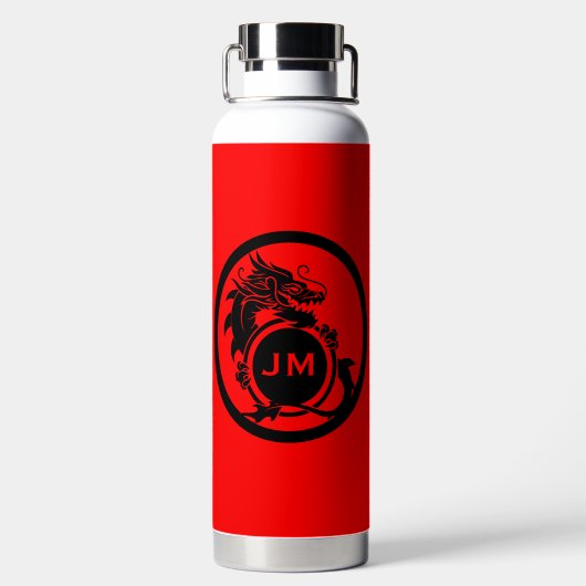 Dragon Novelty Golfer Initial Gift Waterfles (Achterkant)