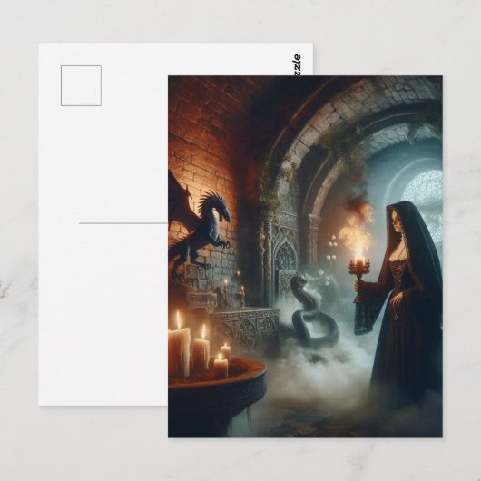 Dragon Nun Horror Briefkaart (Voorkant / Achterkant)