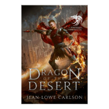 Dragon of the Desert Book Hoesje Art Glossy Poster