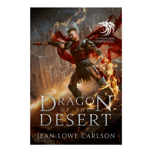 Dragon of the Desert Book Hoesje Art Glossy Poster (Voorkant)