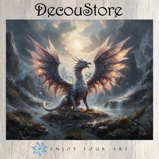 Dragon of the Sacred Valley Decoupage Tissuepapier