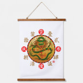 Dragon & Old Kanji numerals Hangend Wandkleed (Voorkant)