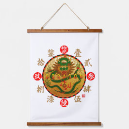 Dragon & Old Kanji numerals Hangend Wandkleed