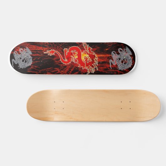 Dragon on Fire Persoonlijk Skateboard (Horizontaal)