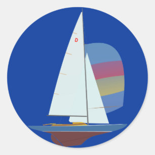 Dragon One Design Racing Sailboat Ronde Sticker