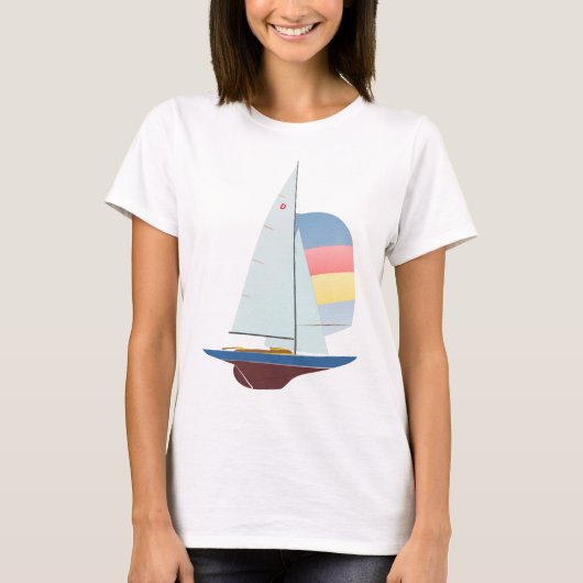 Dragon One Design Racing Sailboat T-shirt (Voorkant)