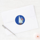 Dragon One Design Racing zeilboot Ronde Sticker (Envelop)