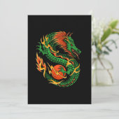 Dragon ontwerp illustratie kaart (Staand voorkant)