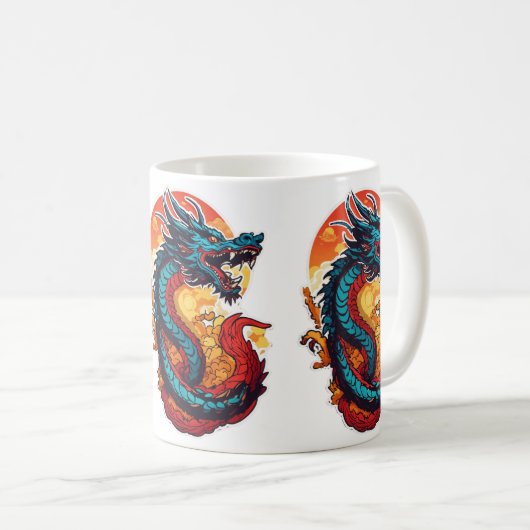 Dragon 🐲 ontwerp koffiemok (Voorkant rechts)