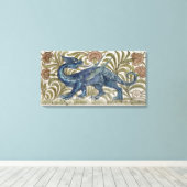 'Dragon'-ontwerp voor een tegel (w/c op papier) Canvas Afdruk (Insitu (Houten vloer))