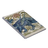 'Dragon'-ontwerp voor een tegel (w/c op papier) Notitieboek (Rechterzijde)