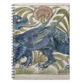 'Dragon'-ontwerp voor een tegel (w/c op papier) Notitieboek (Voorkant)