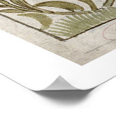 'Dragon'-ontwerp voor een tegel (w/c op papier) Poster (Hoek)