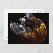 Dragon opkomend briefkaart (Voorkant / Achterkant)