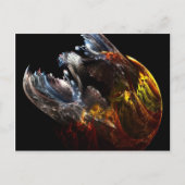 Dragon opkomend briefkaart (Voorkant)